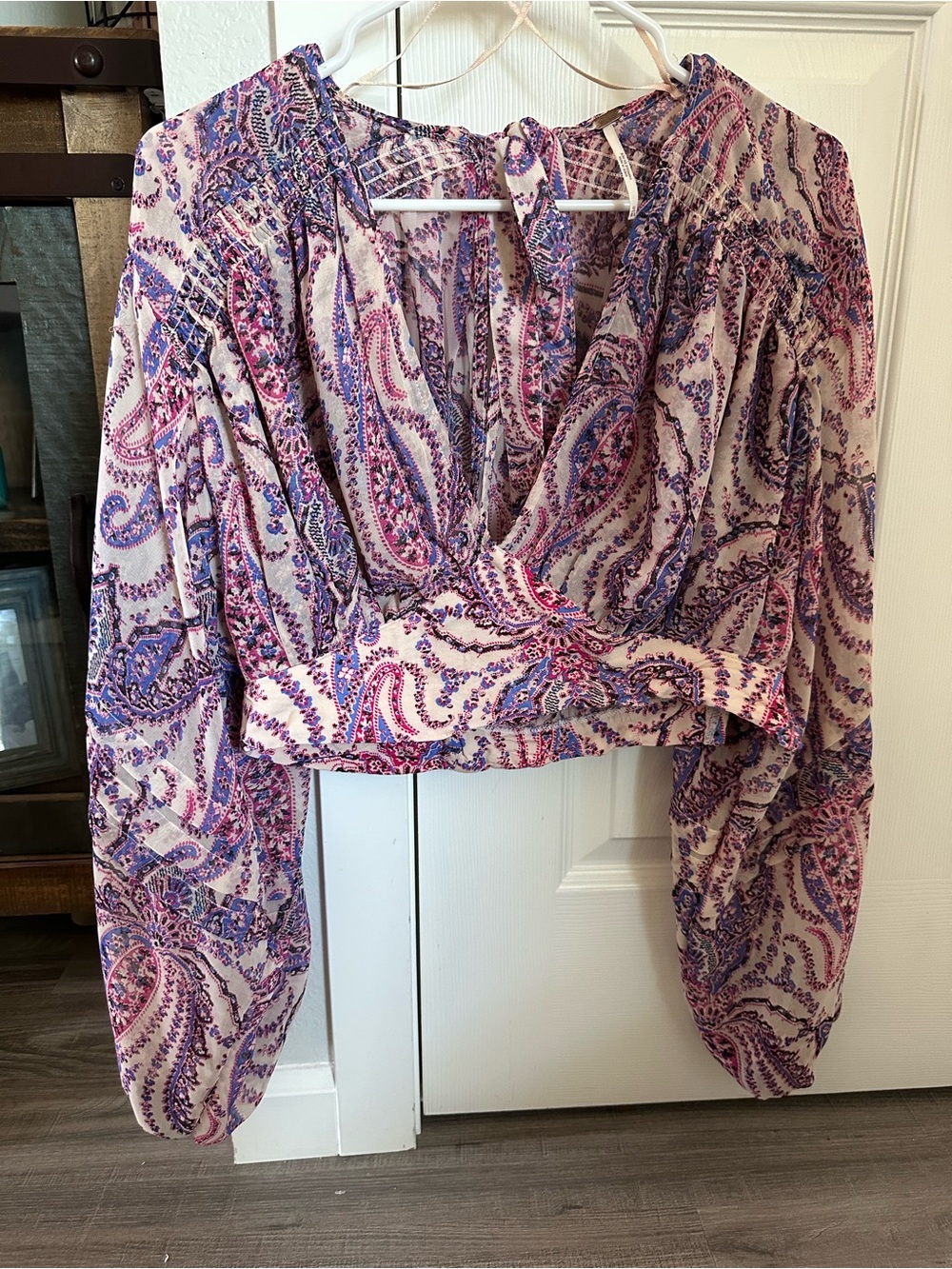 Free People paisley crop top